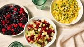 Brighten up your table with three vibrant and refreshing takes on a classic fruit side dish. In this video, learn how to make a zesty berry blend, a tropical mango kiwi mix, and a crisp grape and strawberry salad. These simple combinations use fresh lime and lemon juice to keep your fruit tasting fresh and delicious for any occasion.
